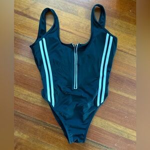 Surfer striped one piece